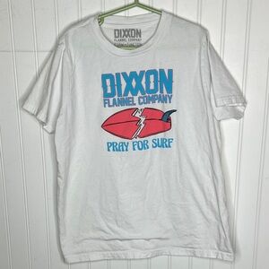 DIXXON White and Red Surf Tee